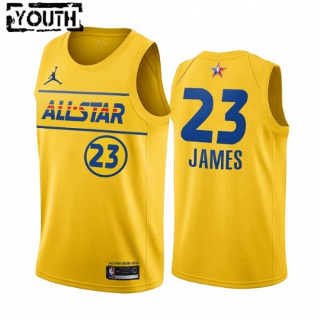 Maillot Basket Los Angeles Lakers LeBron James 23 2021 All-Star Jordan Brand Gold Swingman - Enfant